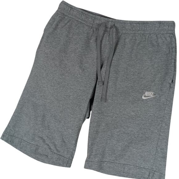 Nike Vintage Fleece Sweat Shorts Mens Large Grey Swoosh Logo Embroidered Y2K - Picture 1 of 15